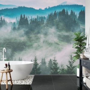 Papier Peint Forêt Dans Le Brouillard – Image 5