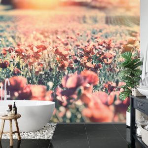 Papier Peint Prairie Pleine De Coquelicots – Image 5