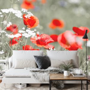 Papier Peint Coquelicots Rouges Sauvages – Image 3