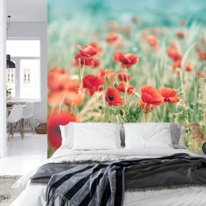 Papier Peint Coquelicots Sauvages Sur La Prairie – Image 8