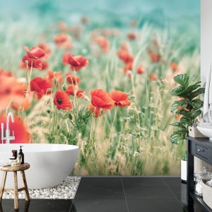 Papier Peint Coquelicots Sauvages Sur La Prairie – Image 5