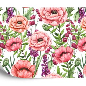 Papier Peint Coquelicots Aquarelle – Image 2