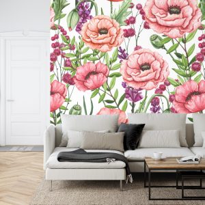 Papier Peint Coquelicots Aquarelle – Image 6