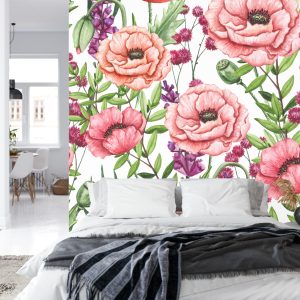 Papier Peint Coquelicots Aquarelle – Image 8