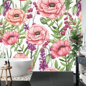 Papier Peint Coquelicots Aquarelle – Image 5