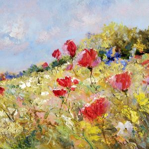 Papier Peint Coquelicots Peints – Image 1