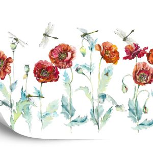 Papier Peint Coquelicots Aquarelle – Image 2