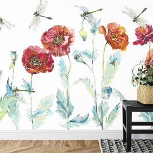 Papier Peint Coquelicots Aquarelle – Image 7