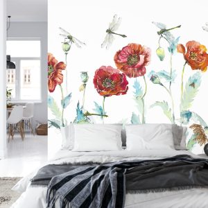 Papier Peint Coquelicots Aquarelle – Image 8