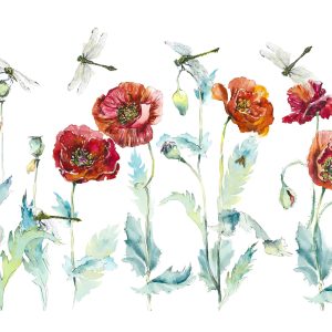 Papier Peint Coquelicots Aquarelle – Image 1