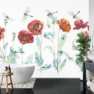 Papier Peint Coquelicots Aquarelle – Image 5