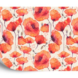 Papier Peint Coquelicots Vintage – Image 2