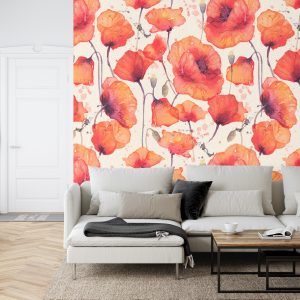 Papier Peint Coquelicots Vintage – Image 6