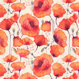Papier Peint Coquelicots Vintage – Image 1