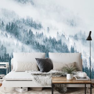 Papier Peint Forêt Dans Le Brouillard – Image 3