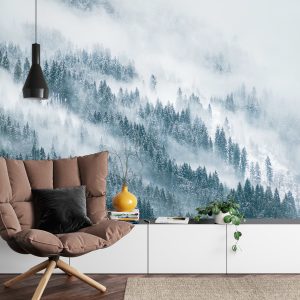 Papier Peint Forêt Dans Le Brouillard – Image 4