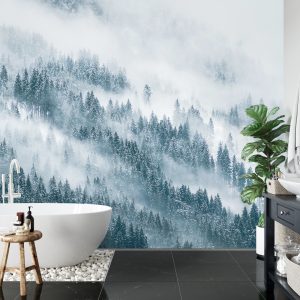 Papier Peint Forêt Dans Le Brouillard – Image 5