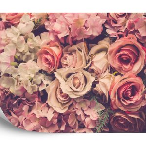 Papier Peint Fleurs Colorées Dans Un Style Rétro – Image 2