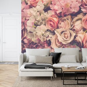 Papier Peint Fleurs Colorées Dans Un Style Rétro – Image 6