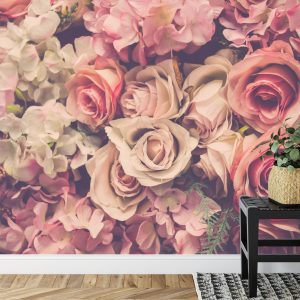 Papier Peint Fleurs Colorées Dans Un Style Rétro – Image 7