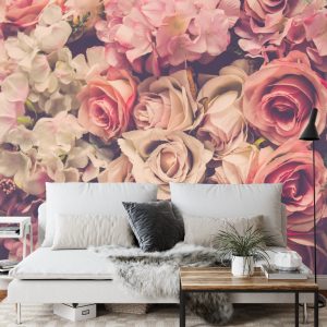 Papier Peint Fleurs Colorées Dans Un Style Rétro – Image 3