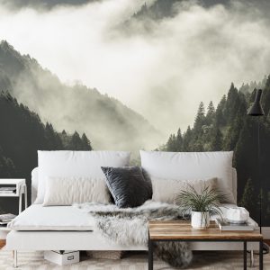 Papier Peint Forêt Dans Le Brouillard – Image 3