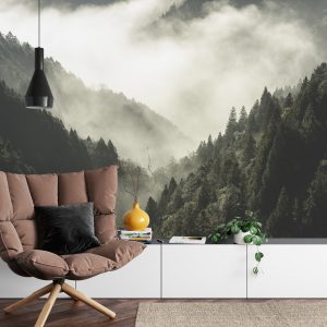 Papier Peint Forêt Dans Le Brouillard – Image 4