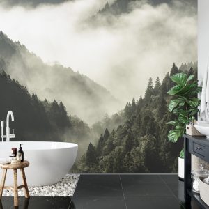 Papier Peint Forêt Dans Le Brouillard – Image 5