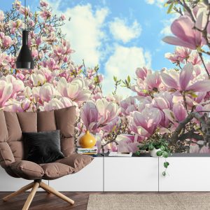 Papier Peint Magnolia À Fleurs Colorées – Image 4