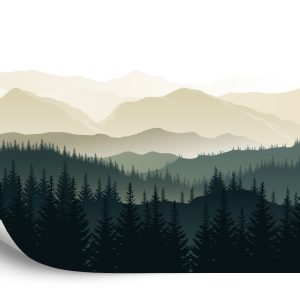 Papier Peint Montagnes Noir Et Blanc – Image 2