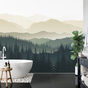 Papier Peint Montagnes Noir Et Blanc – Image 5