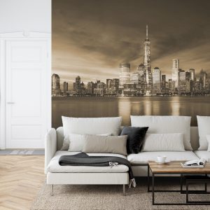 Papier Peint New York City Sunrise En Sépia – Image 6