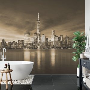 Papier Peint New York City Sunrise En Sépia – Image 5