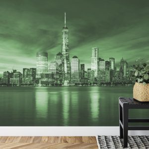 Papier Peint New York City Sunrise En Vert – Image 7