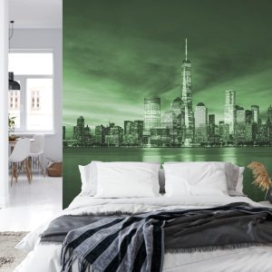 Papier Peint New York City Sunrise En Vert – Image 8