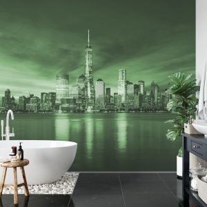 Papier Peint New York City Sunrise En Vert – Image 5