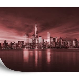Papier Peint New York City Sunrise En Rouge – Image 2