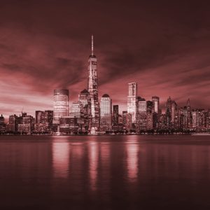 Papier Peint New York City Sunrise En Rouge – Image 1