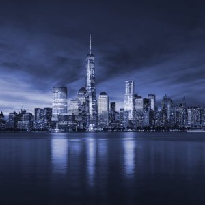 Papier Peint New York City Sunrise En Bleu – Image 1