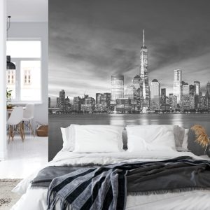 Papier Peint Lever Du Soleil À New York En Noir Et Blanc – Image 8