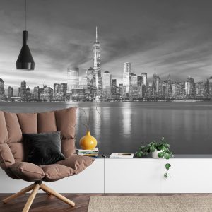 Papier Peint Lever Du Soleil À New York En Noir Et Blanc – Image 4