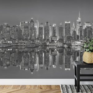 Papier Peint Reflets De New York En Noir Et Blanc – Image 7