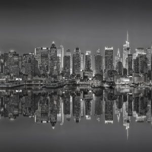 Papier Peint Reflets De New York En Noir Et Blanc – Image 1