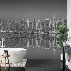 Papier Peint Reflets De New York En Noir Et Blanc – Image 5
