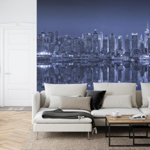 Papier Peint Reflets De New York En Bleu – Image 6