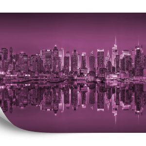 Papier Peint Reflets De New York En Rose – Image 2