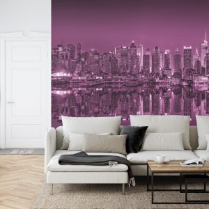 Papier Peint Reflets De New York En Rose – Image 6