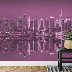Papier Peint Reflets De New York En Rose – Image 7