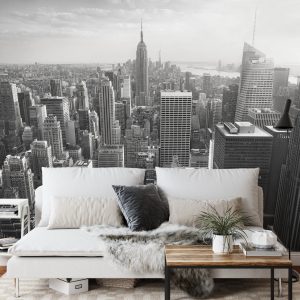 Papier Peint Empire State View En Noir Et Blanc – Image 3