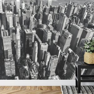 Papier Peint Forêt De Gratte-Ciel En Noir Et Blanc – Image 7